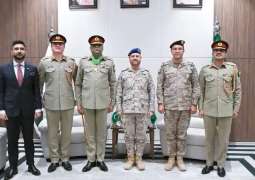 General Sahir Shamshad Mirza, Chairman Joint Chiefs of Staff Committee, while on an official visit to Kingdom of Saudi Arabia, called on General Fayyadh bin Hamed Al-Ruwaili, Chief of General Staff of Saudi Armed Forces