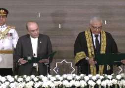  Justice Aminuddin Khan sworn in as First Chief Justice of Federal Constitutional Court