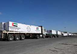 UAE sends over 250 aid convoys carrying 1.6 million parcels to Gaza under Operation Chivalrous Knight 3