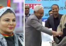 Rakhi Sawant criticizes Bihar CM Nitish Kumar for removing Muslim woman’s veil
