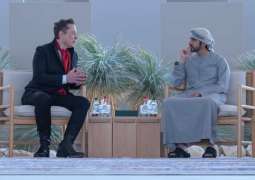 Hamdan bin Mohammed meets with Elon Musk