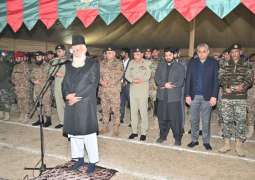 Funeral prayer of Maj. Adeel Zaman Shaheed offered at Peshawar ,Field Marshal Syed Asim Munir, NI (M), HJ, COAS & CDF, Interior Minister, Commander Peshawar Corps, along with military and civil officers and public attended the funeral