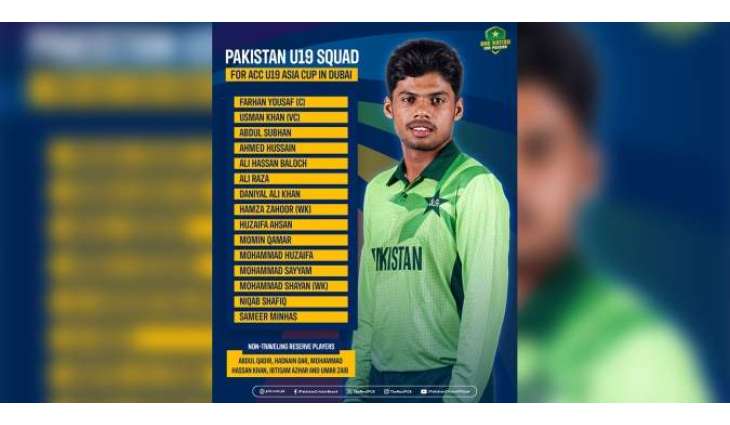 Farhan Yousaf to captain Pakistan in ACC U19 Asia Cup