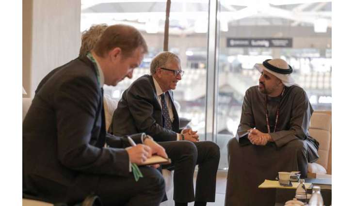 Theyab bin Mohamed bin Zayed meets Bill Gates on the sidelines of Formula 1