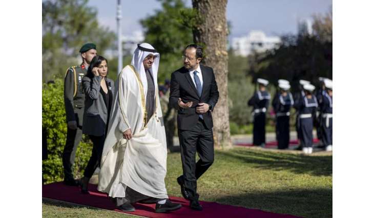 UAE President receives official welcome at Presidential Palace in Nicosia