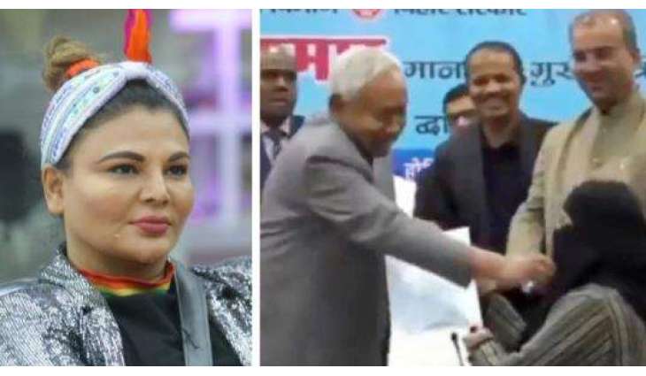 Rakhi Sawant criticizes Bihar CM Nitish Kumar for removing Muslim woman’s veil