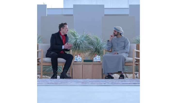 Hamdan bin Mohammed meets with Elon Musk