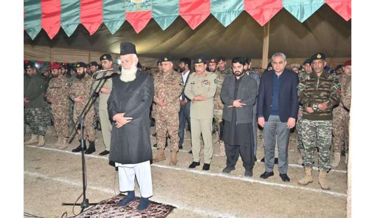 Funeral prayer of Maj. Adeel Zaman Shaheed offered at Peshawar ,Field Marshal Syed Asim Munir, NI (M), HJ, COAS & CDF, Interior Minister, Commander Peshawar Corps, along with military and civil officers and public attended the funeral