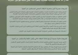 حكومة الإمارات برئاسة محمد بن راشد/تحديث تشريعي شامل لتسريع خطط التنمية وتعزيز التماسك المجتمعي