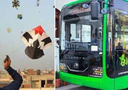 Lahore buses decorated, Free travel announced for Basant