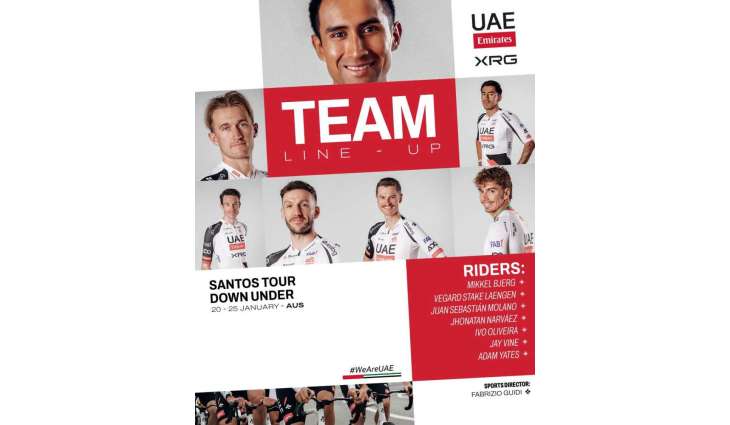 UAE Team Emirates-XRG announces lineup for Tour Down Under
