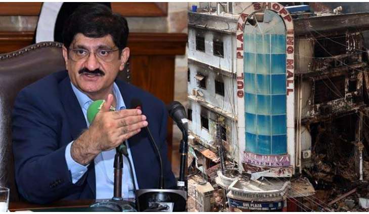 Sindh CM announces two-month timeline to rebuild shops for Gul Plaza victims