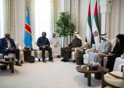 رئيس الدولة يبحث مع رئيس جمهورية الكونغو الديموقراطية سبل تعزيز العلاقات الثنائية