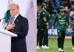 رئیس الوزراء شھباز شریف یوٴکد قرار باکستان بمقاطعة کأس العالم T20 ضد الھند