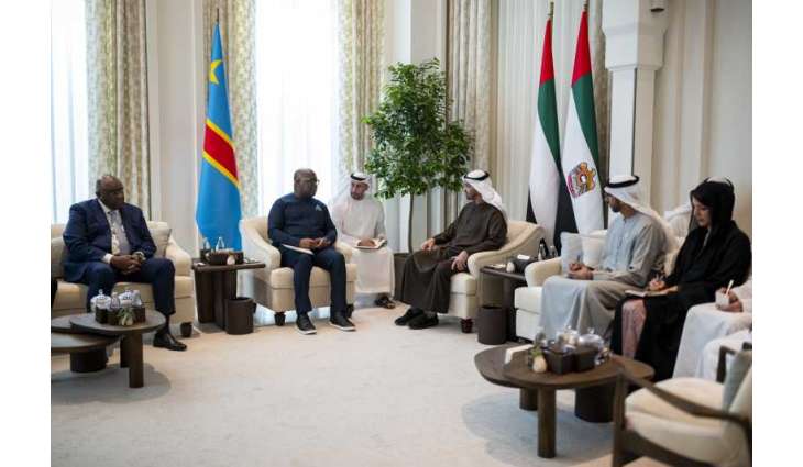 رئيس الدولة يبحث مع رئيس جمهورية الكونغو الديموقراطية سبل تعزيز العلاقات الثنائية