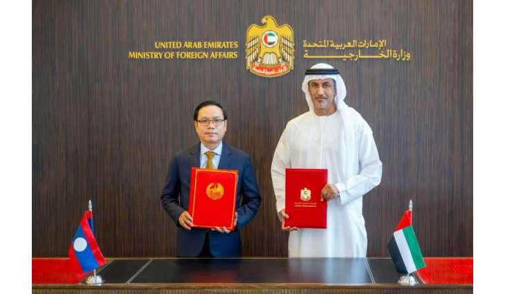 Saeed Al Hajeri receives Deputy Foreign Minister of Laos as MoU signed between two countries
