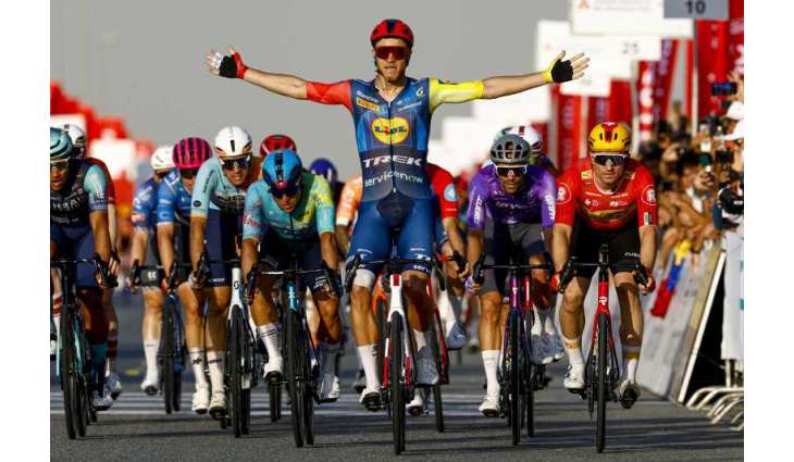 Italy's Jonathan Milan sprints to UAE Tour 2026 Stage 5 win