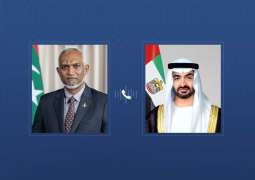 UAE President receives phone call from President of Maldives to discuss regional developments