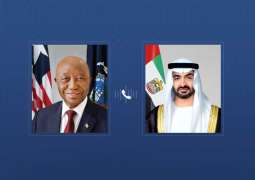 أكد التضامن مع الإمارات..رئيس الدولة يتلقى اتصالاً هاتفياً من رئيس ليبيريا