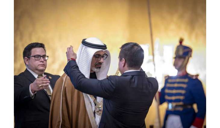 President of Ecuador honours Crown Prince of Abu Dhabi with National Order of Merit
