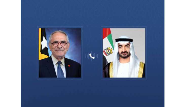 رئيس الدولة يتلقى اتصالاً هاتفياً من رئيس تيمور الشرقية أكد خلاله التضامن مع الإمارات إثر الاعتداءات الإيرانية على أراضيها