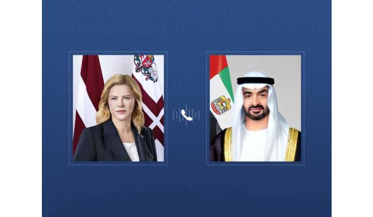 رئيس الدولة يتلقى اتصالاً هاتفياً من رئيسة وزراء لاتفيا أدانت خلاله الاعتداءات الإيرانية التي استهدفت الإمارات