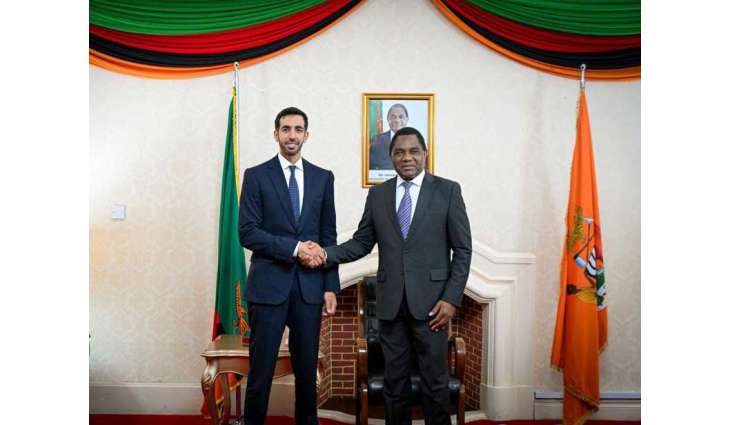 Shakhboot bin Nahyan meets President of Zambia