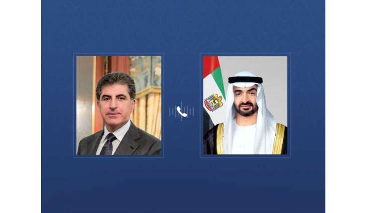 رئيس الدولة يجري اتصالاً هاتفياً مع رئيس إقليم كردستان العراق..أدان خلاله الهجوم الإرهابي الذي استهدف منزله
