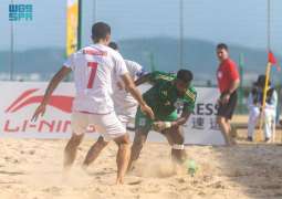 المنتخب السعودي لكرة القدم الشاطئية يبلغ نصف نهائي الألعاب الآسيوية 