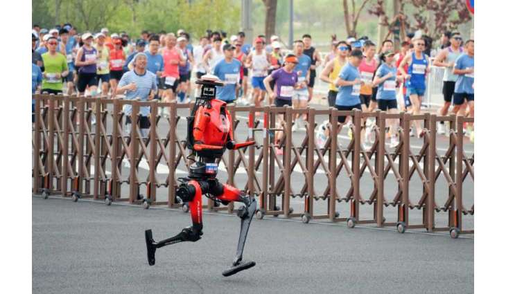 Humanoid robot shatters human half-marathon world record in Beijing