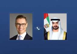 رئيس الدولة يتلقى اتصالاً هاتفياً من رئيس فنلندا