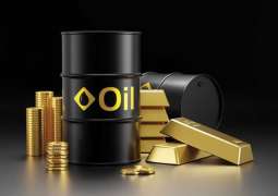 Gold gains as oil edges higher on weaker dollar