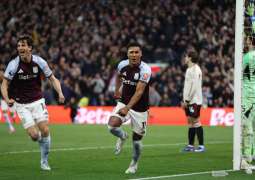 Aston Villa defeat Liverpool in English Premier League