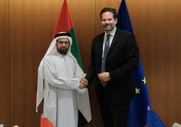 علي راشد النعيمي يلتقي رئيس شبكة الاتفاق الإبراهيمي في البرلمان الأوروبي