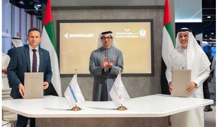 Mansour bin Zayed witnesses signing of contract to purchase C-390 Millennium aircraft  for UAE Air Force