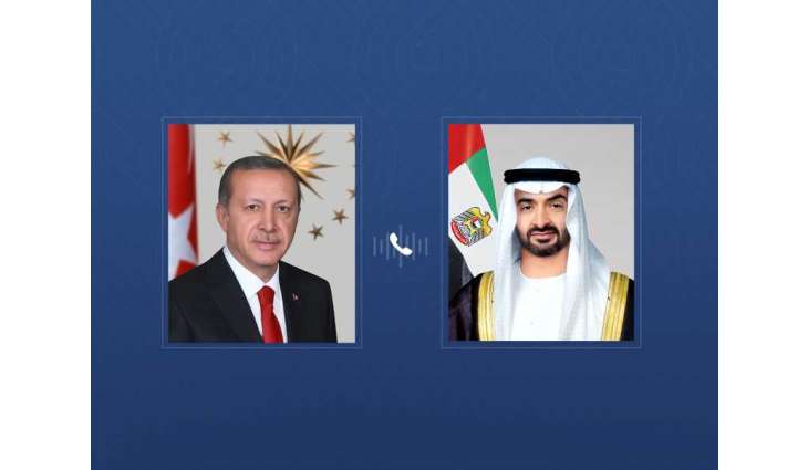 رئيس الدولة والرئيس التركي يبحثان هاتفياً علاقات التعاون بين البلدين والتطورات الإقليمية