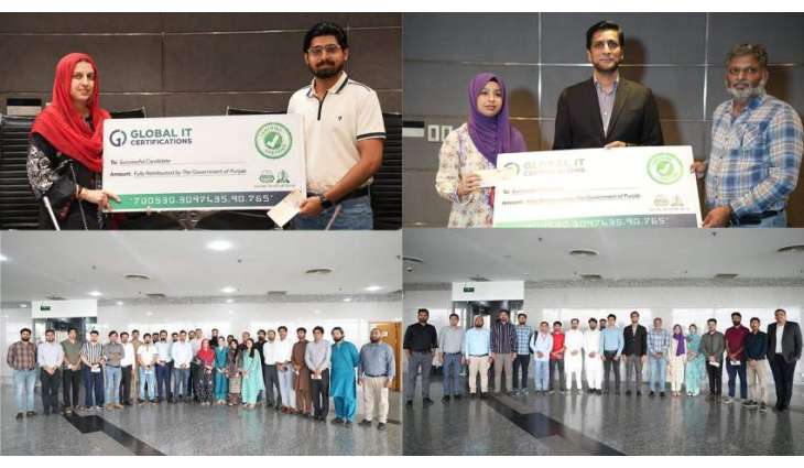 PITB Distributes Fee Reimbursement Cheques among Successful Candidates of Global IT Certifications Program