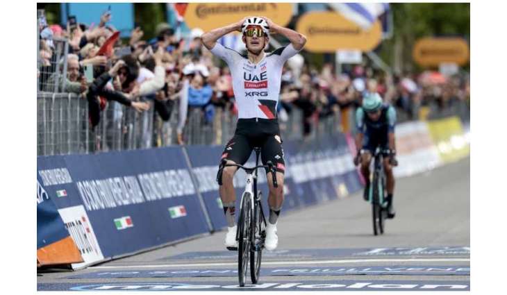 Young Spaniard overcomes crash to deliver dramatic victory for UAE Team Emirates-XRG