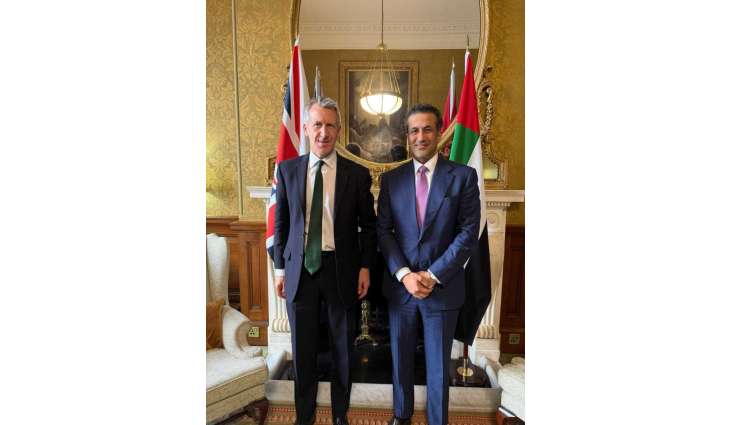 سعيد الهاجري يبحث مع وزير الدولة لشؤون الأمن البريطاني تعزيز الشراكة في مجال مكافحة التدفقات المالية غير المشروعة