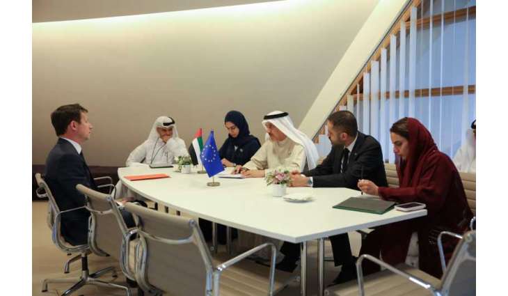 صقر غباش يناقش مع نائب أوروبي تطوير التعاون الإماراتي الأوروبي في الأمن والتنمية