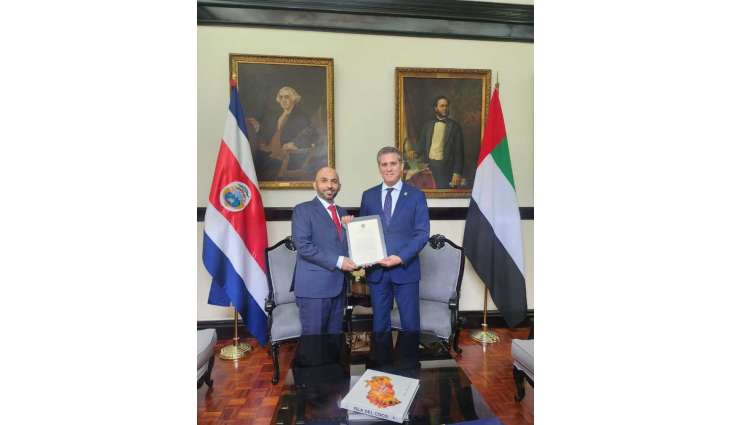 سفير الإمارات يقدم نسخة من أوراق اعتماده إلى وزير الخارجية والأديان في كوستاريكا