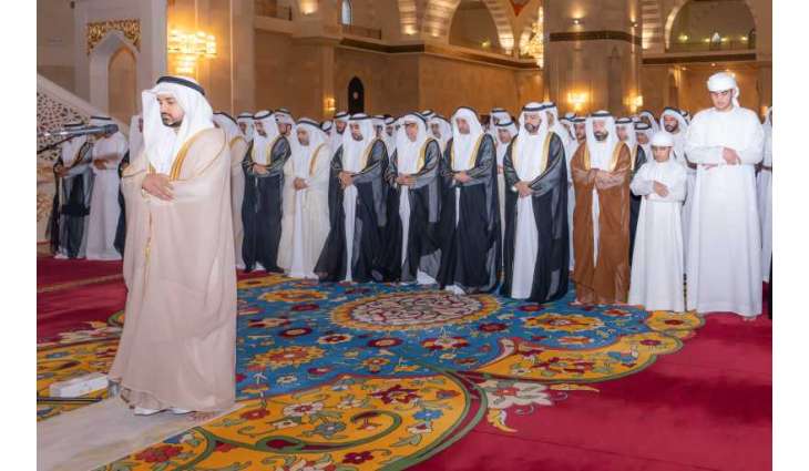 Fujairah Ruler performs Eid Al-Adha prayer at Sheikh Zayed Mosque in Al Fujairah