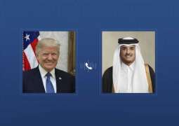 Emir of Qatar, US President discuss regional de-escalation