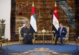 UAE President discusses bilateral ties and regional developments with President Sisi during fraternal visit to Egypt