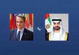 بحث خلاله تعزيز الشراكة الإستراتيجية..رئيس الدولة يتلقى اتصالاً هاتفياً من رئيس وزراء اليونان