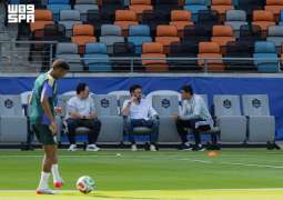 بحضور سمو زير الرياضة.. المنتخب السعودي يختتم تحضيراته لمواجهة منتخب الرأس الأخضر في كأس العالم