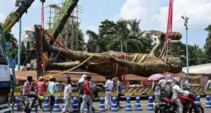 Lionel Messi’s 70-foot statue removed in Kolkata after safety concerns