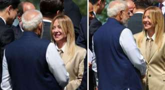 Modi–Meloni exchange at G7 summit goes viral on social media