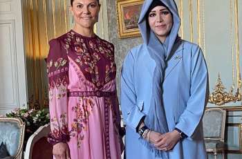 ولية عهد السويد تستقبل لطيفة بنت محمد وتبحثان تعزيز العلاقات الثنائية