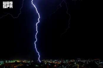 Thunderstorms and Heavy Rainfall Drench Al-Aqiq Governorate in Al-Baha Region
